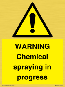 WARNING Chemical spraying in progress